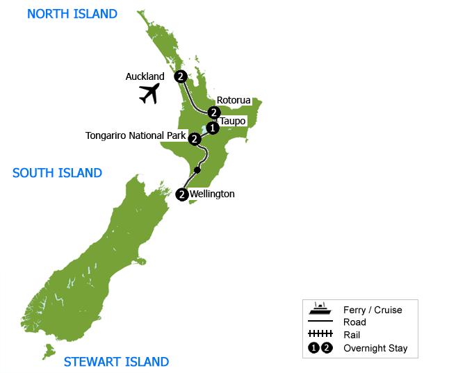 10 Day North Island South Direction